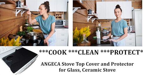 Glass Top Stove Cover, Cooktop Cover, Stove Top Cover & Protector, Ceramic Stove Cover - Quilted Fabric 100% Cotton Facing - Protects Electric Stove - Glass Cooktop - Washer and Dryer Top (Burgundy) in Kuwait