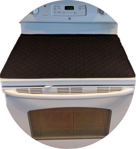 Glass Top Stove Cover, Cooktop Cover, Stove Top Cover & Protector, Ceramic Stove Cover - Quilted Fabric 100% Cotton Facing - Protects Electric Stove - Glass Cooktop - Washer and Dryer Top (Burgundy) in Kuwait