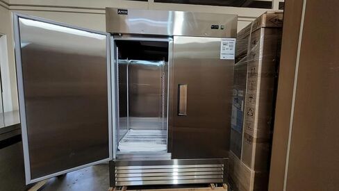 Aceland ETL Certified Commercial Freezer 2 door Stainless Steel Reach in Solid door Upright Fan Cooling Cooler for Restuarant,Bar,Shop,Residential 49 Cu.ft (Commercial Kitchen Equipment) in Kuwait