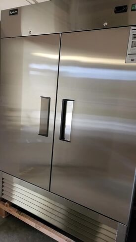 Aceland ETL Certified Commercial Freezer 2 door Stainless Steel Reach in Solid door Upright Fan Cooling Cooler for Restuarant,Bar,Shop,Residential 49 Cu.ft (Commercial Kitchen Equipment) in Kuwait