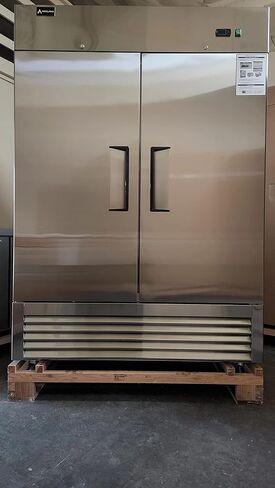 Aceland ETL Certified Commercial Freezer 2 door Stainless Steel Reach in Solid door Upright Fan Cooling Cooler for Restuarant,Bar,Shop,Residential 49 Cu.ft (Commercial Kitchen Equipment) in Kuwait
