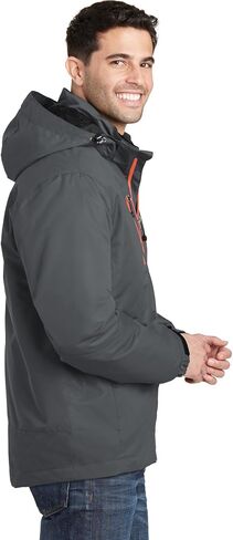 Port Authority Vortex Waterproof 3-in-1 Jacket J332 Magnet/Orange Large in Kuwait