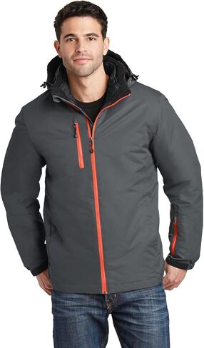 Port Authority Vortex Waterproof 3-in-1 Jacket J332 Magnet/Orange Large in Kuwait