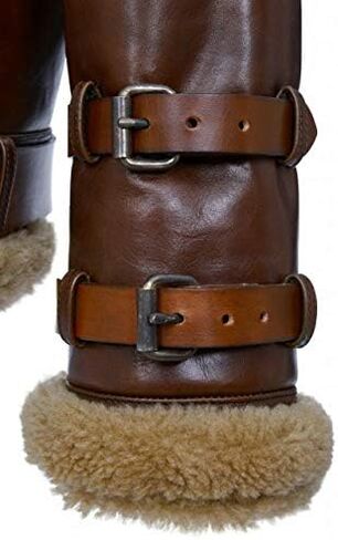 Mens Aviator Real Shearling Sheepskin Leather RAF Flying Jacket in Saudi Arabia