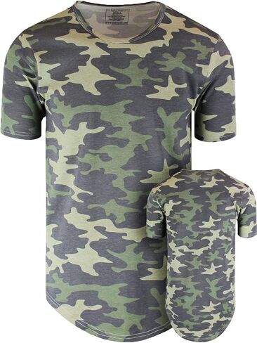 ShirtBANC Mens Hipster Hip Hop Long Drop Tail T Shirts Dropcut Shirt Long Line Shirt in Saudi Arabia