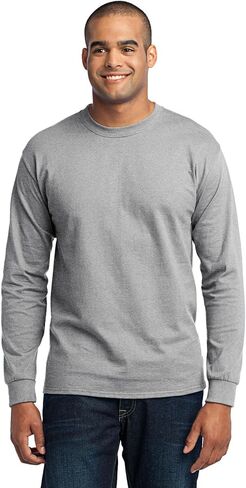 Port & Company Men's Tall Long Sleeve 50/50 Cotton/Poly T Shirt in Saudi Arabia