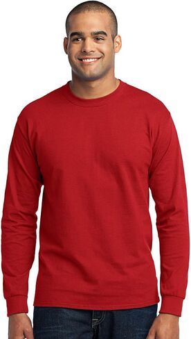 Port & Company Men's Tall Long Sleeve 50/50 Cotton/Poly T Shirt in Saudi Arabia