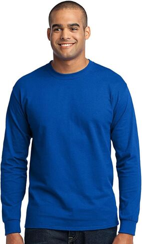 Port & Company Men's Tall Long Sleeve 50/50 Cotton/Poly T Shirt in Saudi Arabia