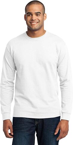 Port & Company Men's Tall Long Sleeve 50/50 Cotton/Poly T Shirt in Saudi Arabia