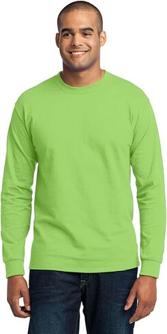 Port & Company Men's Tall Long Sleeve 50/50 Cotton/Poly T Shirt in Saudi Arabia