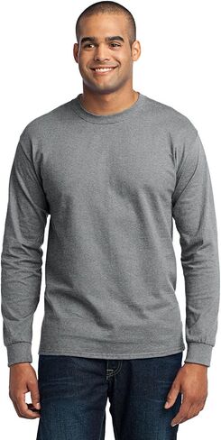 Port & Company Men's Tall Long Sleeve 50/50 Cotton/Poly T Shirt in Saudi Arabia