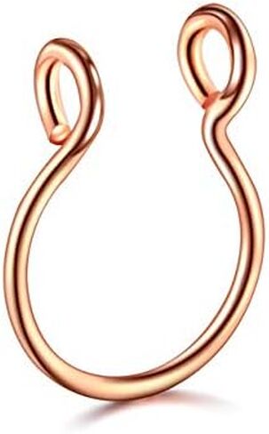 5Pcs 20G 316L Stianless Steel Fake Faux Nose Ring Lip Men Women Piercing Jewelry Ear Cartilage Tragus in Saudi Arabia