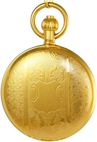 OGLE خمر النحاس غطاء مزدوج مراحل توربيون القمر سلسلة فوب الذاتي لف التلقائي ساعة جيب ميكانيكية/الاتصال الهاتفي الذهب in Kuwait