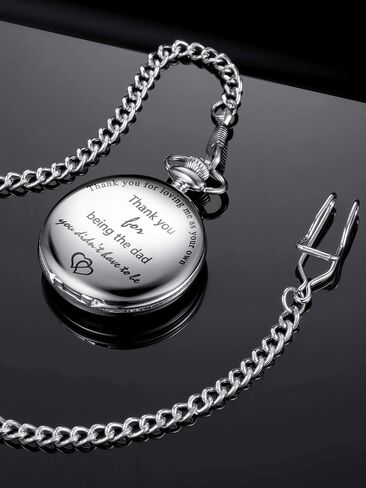 Tatuo Dad Gifts Quartz Pocket Watch for Father-in-Law, Stepdad Birthday Christmas in Kuwait