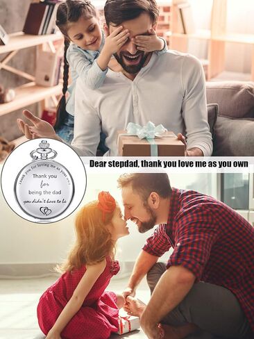 Tatuo Dad Gifts Quartz Pocket Watch for Father-in-Law, Stepdad Birthday Christmas in Kuwait