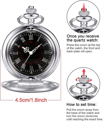 Tatuo Dad Gifts Quartz Pocket Watch for Father-in-Law, Stepdad Birthday Christmas in Kuwait