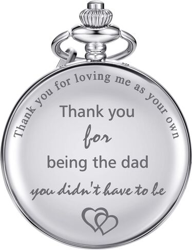 Tatuo Dad Gifts Quartz Pocket Watch for Father-in-Law, Stepdad Birthday Christmas in Kuwait