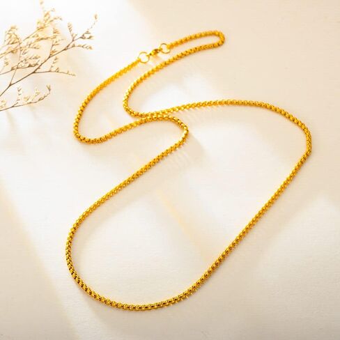 Stainless Steel Twist Chain/Rolo Chain/Keel Chain/Ball Bead Chain Necklace for Men Women, Gold Silver Black Stainless Steel Link Chain Necklace Men Jewelry in Saudi Arabia