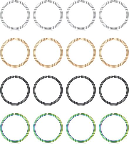 FECTAS Fake Nipple Ring Hoop Stainless Steel Non Pierced Nipple Rings Clip On Nipplerings Faux Body Piercing Jewelry for Women Men in Saudi Arabia