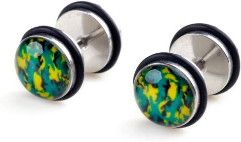 Shuning 24pcs Cheater Fake Ear Plugs Satinless Steel Gauges Illusion Tunnel Piercing Stud Screw Earrings 12Style in Kuwait