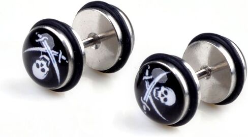 Shuning 24pcs Cheater Fake Ear Plugs Satinless Steel Gauges Illusion Tunnel Piercing Stud Screw Earrings 12Style in Kuwait