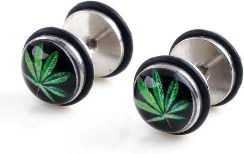 Shuning 24pcs Cheater Fake Ear Plugs Satinless Steel Gauges Illusion Tunnel Piercing Stud Screw Earrings 12Style in Kuwait