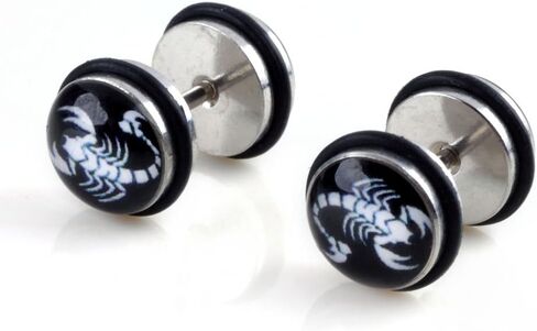 Shuning 24pcs Cheater Fake Ear Plugs Satinless Steel Gauges Illusion Tunnel Piercing Stud Screw Earrings 12Style in Kuwait