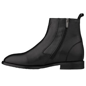 TOTO Men's Invisible Height Increasing Elevator Shoes - Premium Leather Slip-on Chelsea Boots - 2.6 Inches Taller