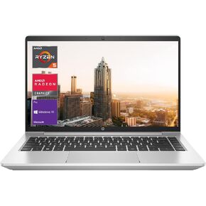 HP ProBook 445 Business Laptop, 14" FHD Non-Touch Display, AMD Ryzen 5 5625U Processor, 16GB RAM, 512GB SSD, IR Camera, Backlit Keyboard, Wi-Fi 6, RJ-45, HDMI, Windows 10 Pro, Silver in Saudi Arabia