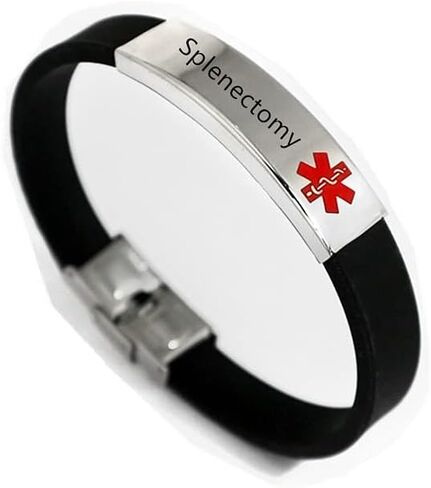 ZKXXJ Medical Alert Bracelet for Teens Adults Boys Girls,Silicone Wristband Emergency ID Identification Cuff Bracelets Health Allergy Awareness Jewelry for Men Women in Saudi Arabia