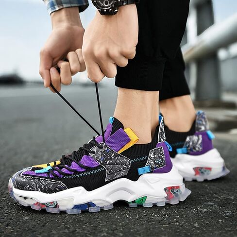 GSIGUL Mens Running Shoes Sports Athletic Fashion Sneakers Lightweight Tennis Walking Shoes Workout Shoes in Kuwait