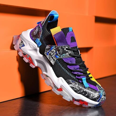 GSIGUL Mens Running Shoes Sports Athletic Fashion Sneakers Lightweight Tennis Walking Shoes Workout Shoes in Kuwait