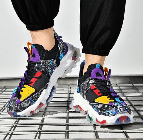 GSIGUL Mens Running Shoes Sports Athletic Fashion Sneakers Lightweight Tennis Walking Shoes Workout Shoes in Kuwait