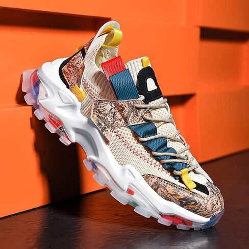 GSIGUL Mens Running Shoes Sports Athletic Fashion Sneakers Lightweight Tennis Walking Shoes Workout Shoes in Kuwait