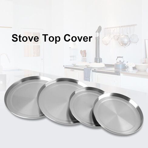 Electric Stove Burner Covers, 4Pcs/Set Stainless Steel Kitchen Stove Top Burner Covers Cooker Protection in Saudi Arabia