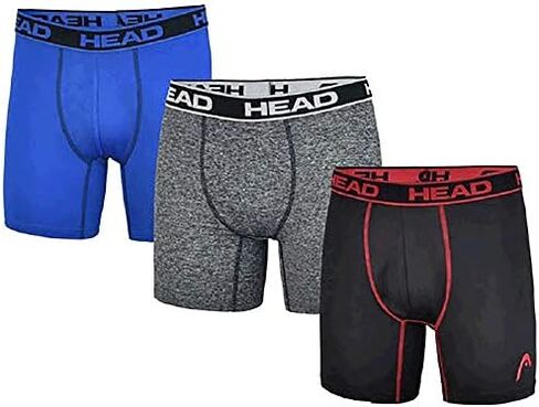 HEAD Mens Underwear -Boxer Briefs, Briefs or String Bikinis Performance or Cotton Stretch 12-Pack Tagless S-5XL in Saudi Arabia
