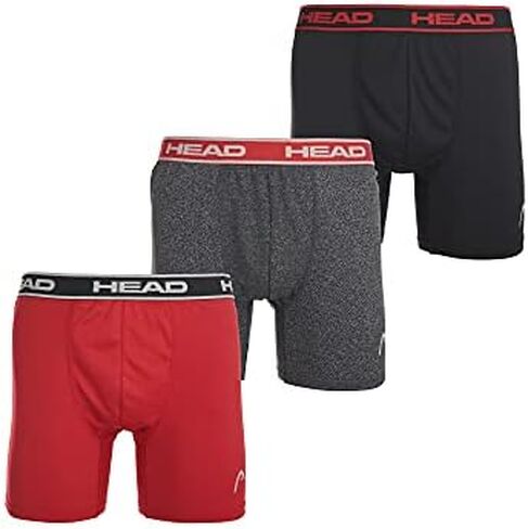 HEAD Mens Underwear -Boxer Briefs, Briefs or String Bikinis Performance or Cotton Stretch 12-Pack Tagless S-5XL in Saudi Arabia