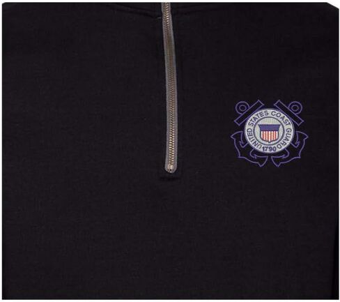 ALLNTRENDS Adult Zip Collar Sweatshirt USCG Embroidered Coast Guard Top America in Saudi Arabia
