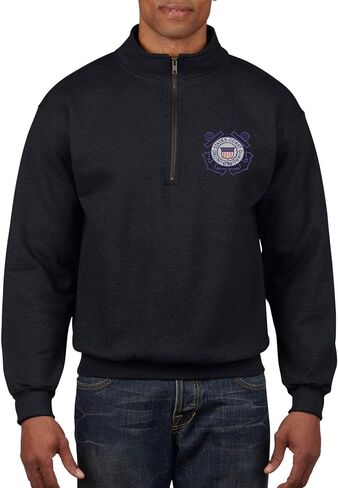 ALLNTRENDS Adult Zip Collar Sweatshirt USCG Embroidered Coast Guard Top America in Saudi Arabia
