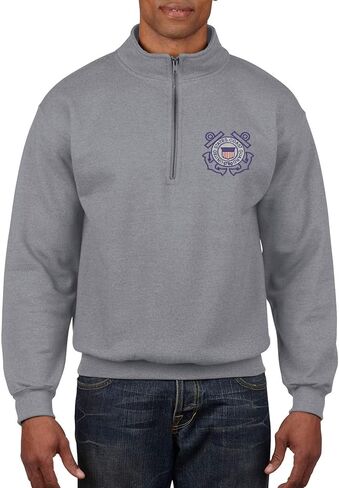 ALLNTRENDS Adult Zip Collar Sweatshirt USCG Embroidered Coast Guard Top America in Saudi Arabia