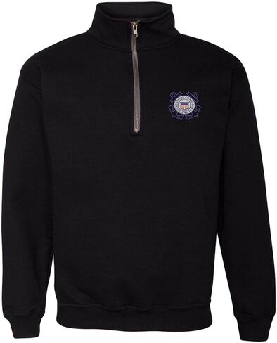 ALLNTRENDS Adult Zip Collar Sweatshirt USCG Embroidered Coast Guard Top America in Saudi Arabia
