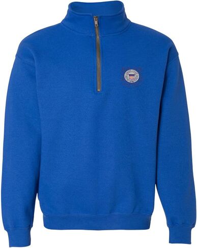 ALLNTRENDS Adult Zip Collar Sweatshirt USCG Embroidered Coast Guard Top America in Kuwait