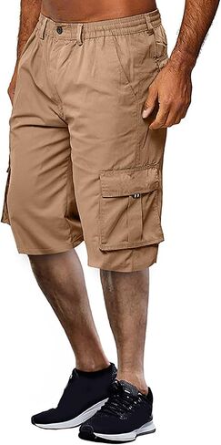 Mens Shorts Casual Men's Sports Pocket Workwear Casual Loose Shorts Jogging Soft Cotton Men in Saudi Arabia