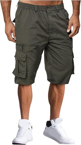 Mens Shorts Casual Men's Sports Pocket Workwear Casual Loose Shorts Jogging Soft Cotton Men in Saudi Arabia