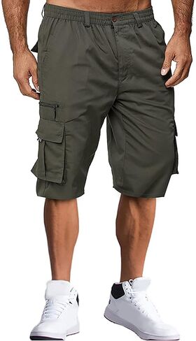 Mens Shorts Casual Men's Sports Pocket Workwear Casual Loose Shorts Jogging Soft Cotton Men in Saudi Arabia