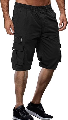 Mens Shorts Casual Men's Sports Pocket Workwear Casual Loose Shorts Jogging Soft Cotton Men in Saudi Arabia