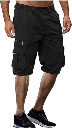 Mens Shorts Casual Men's Sports Pocket Workwear Casual Loose Shorts Jogging Soft Cotton Men in Saudi Arabia
