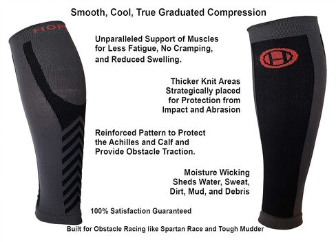 Hoplite Compression Calf Sleeves for Men & Women Made for Running, Lifting & OCR in Saudi Arabia