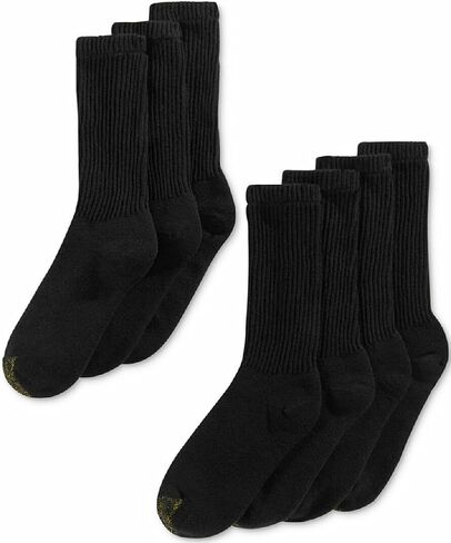 GOLD TOE Men's 7-Pack Crew Socks Black 10-13 in Saudi Arabia