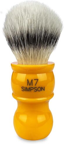 Alexander Simpson M7 Synthetic Best Hair Brush, Faux Platinum Synthetic Shaving Brush (Ivory) in Kuwait